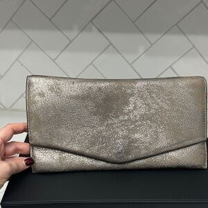 Cole Haan Metallic Silver Clutch